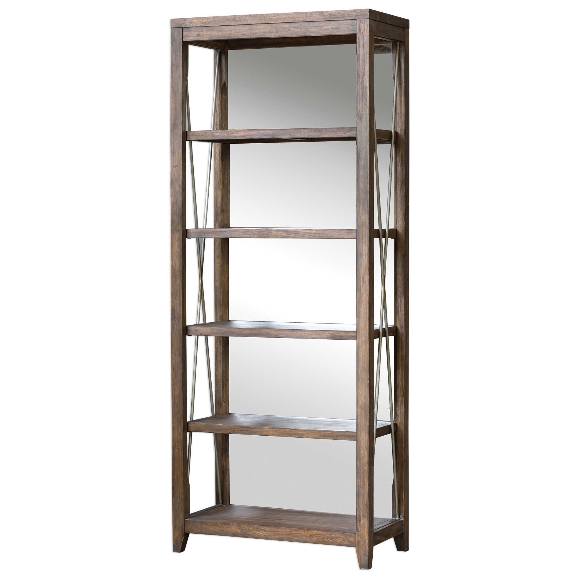 Uttermost Accent Furniture Bookcases 25434 Delancey Weathered Oak